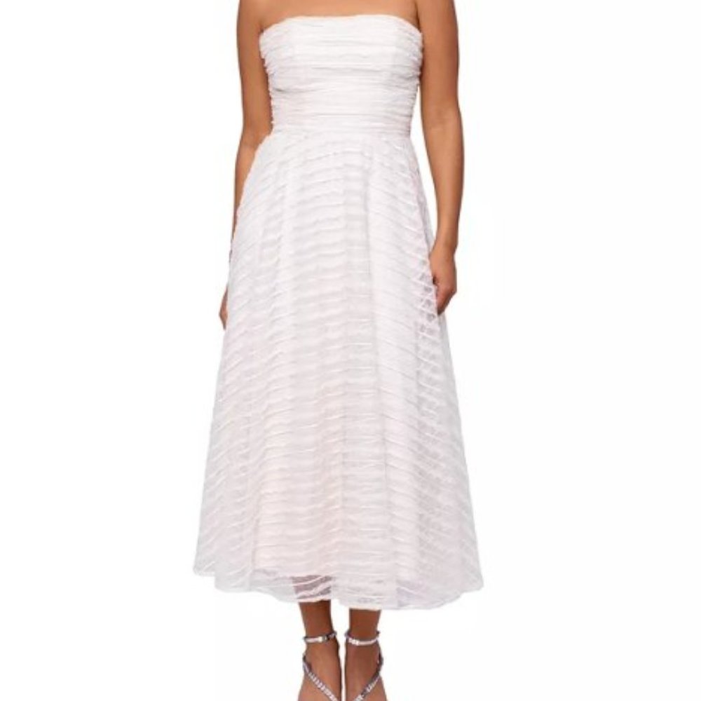 Textured Strapless Dress- Betsy & Adam